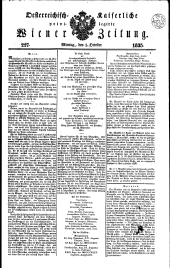 Wiener Zeitung 18351005 Seite: 1