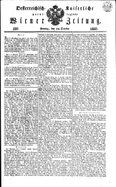 Wiener Zeitung 18351016 Seite: 1