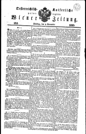 Wiener Zeitung 18351103 Seite: 1