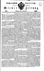 Wiener Zeitung 18351204 Seite: 1