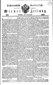 Wiener Zeitung 18351205 Seite: 1