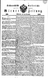 Wiener Zeitung 18351216 Seite: 1