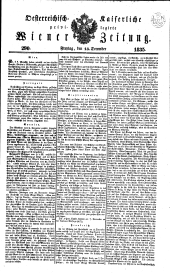 Wiener Zeitung 18351218 Seite: 1