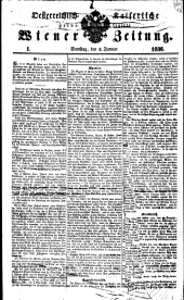 Wiener Zeitung 18360102 Seite: 1