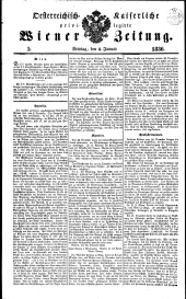 Wiener Zeitung 18360108 Seite: 1