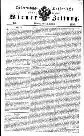 Wiener Zeitung 18360118 Seite: 1