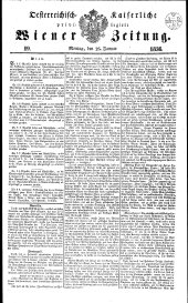 Wiener Zeitung 18360125 Seite: 1