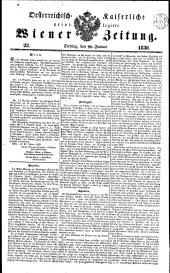 Wiener Zeitung 18360129 Seite: 1