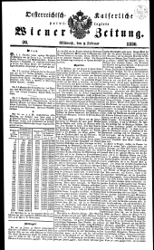 Wiener Zeitung 18360203 Seite: 1