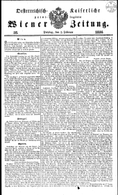 Wiener Zeitung 18360205 Seite: 1