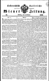 Wiener Zeitung 18360209 Seite: 1