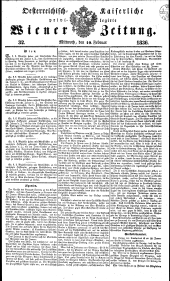 Wiener Zeitung 18360210 Seite: 1