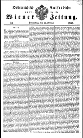 Wiener Zeitung 18360211 Seite: 1