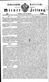Wiener Zeitung 18360219 Seite: 1