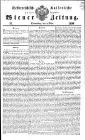 Wiener Zeitung 18360303 Seite: 1