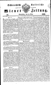 Wiener Zeitung 18360331 Seite: 1