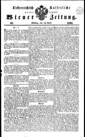 Wiener Zeitung 18360412 Seite: 1