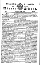 Wiener Zeitung 18360413 Seite: 1