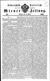 Wiener Zeitung 18360415 Seite: 1