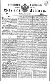 Wiener Zeitung 18360416 Seite: 1