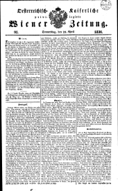 Wiener Zeitung 18360421 Seite: 1