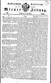 Wiener Zeitung 18360427 Seite: 1