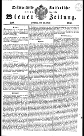 Wiener Zeitung 18360513 Seite: 1