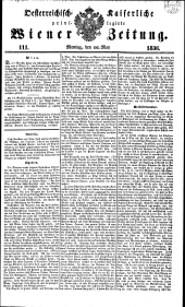 Wiener Zeitung 18360516 Seite: 1