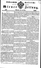 Wiener Zeitung 18360518 Seite: 1