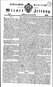 Wiener Zeitung 18360622 Seite: 1