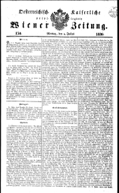 Wiener Zeitung 18360704 Seite: 1