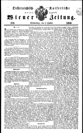 Wiener Zeitung 18360707 Seite: 1