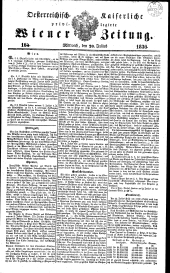 Wiener Zeitung 18360720 Seite: 1