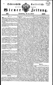 Wiener Zeitung 18360721 Seite: 1