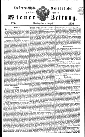 Wiener Zeitung 18360801 Seite: 1