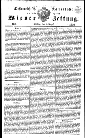 Wiener Zeitung 18360809 Seite: 1