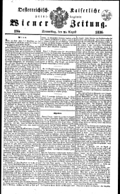 Wiener Zeitung 18360825 Seite: 1