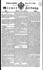 Wiener Zeitung 18360831 Seite: 1