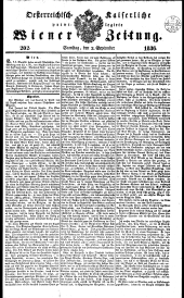 Wiener Zeitung 18360903 Seite: 1