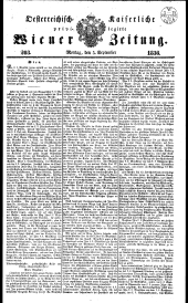 Wiener Zeitung 18360905 Seite: 1