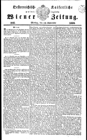 Wiener Zeitung 18360912 Seite: 1