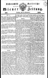 Wiener Zeitung 18360913 Seite: 1