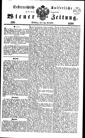 Wiener Zeitung 18361018 Seite: 1