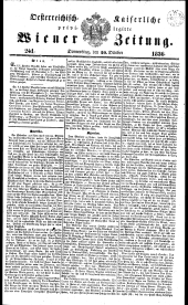 Wiener Zeitung 18361020 Seite: 1