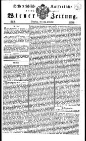 Wiener Zeitung 18361021 Seite: 1