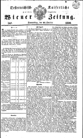 Wiener Zeitung 18361027 Seite: 1