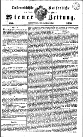 Wiener Zeitung 18361103 Seite: 1