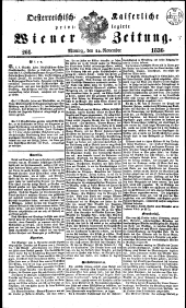 Wiener Zeitung 18361114 Seite: 1