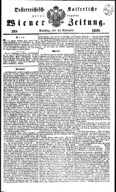 Wiener Zeitung 18361119 Seite: 1