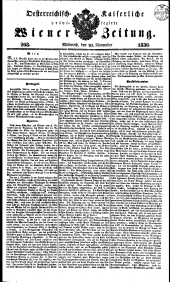 Wiener Zeitung 18361123 Seite: 1